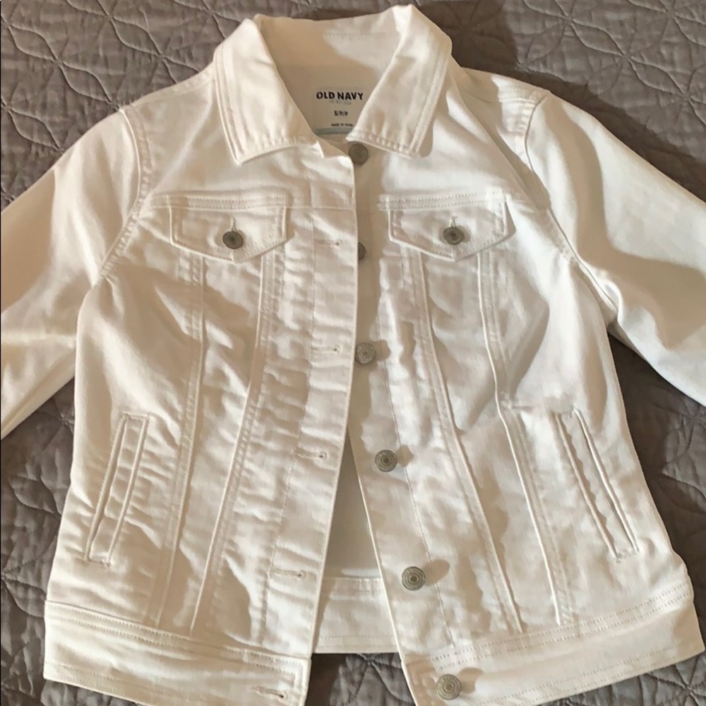Old Navy white denim jacket